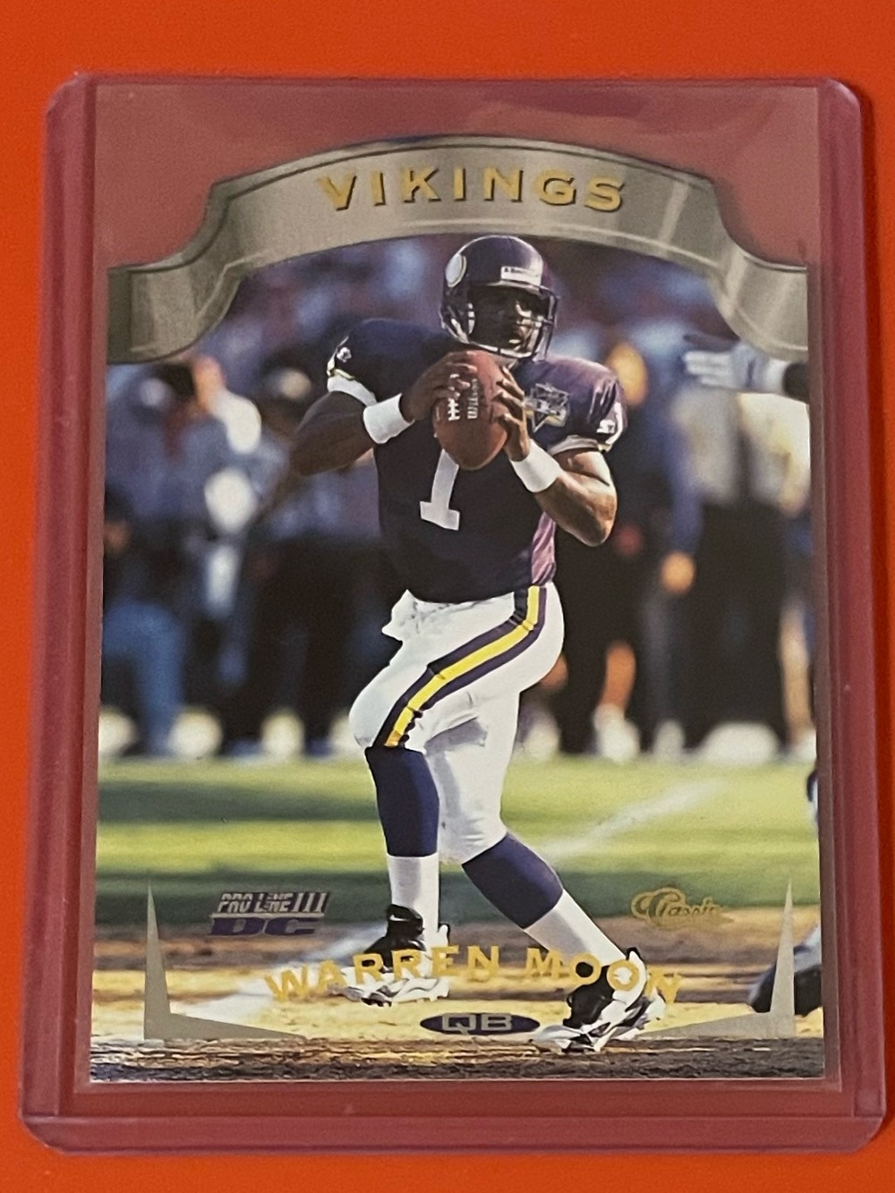 Warren Moon #17 1996 Pro Line [Die Cut III] Football Trading Card